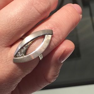 Sterling silver BREUNING white sapphire ring